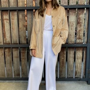 Aritzia Corduroy Shacket Shirt Jacket Women XXS Wide Whale Oversize Retro